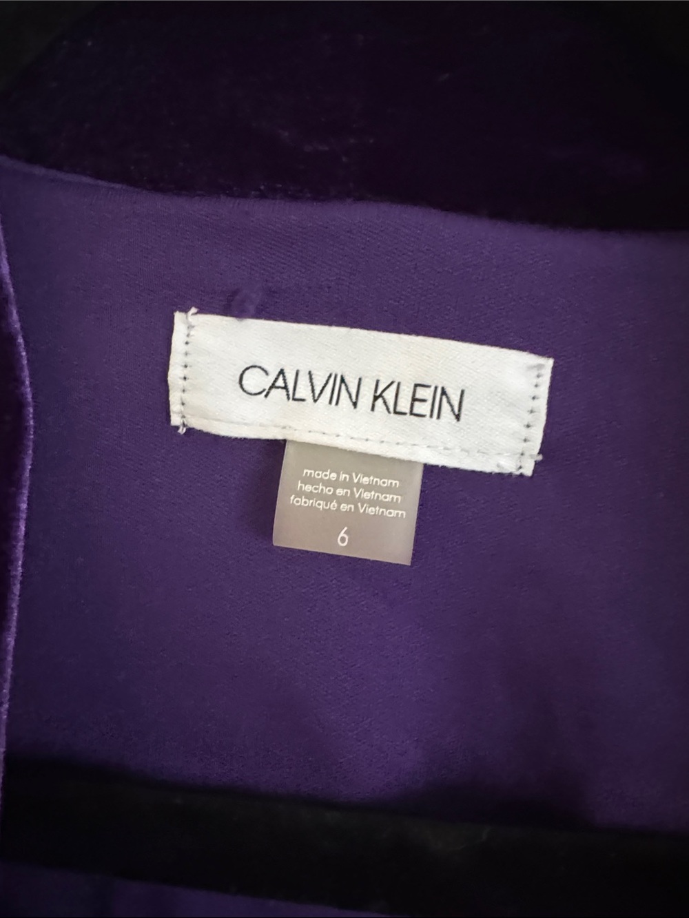 Calvin Klein Deep Purple Jacket with Label